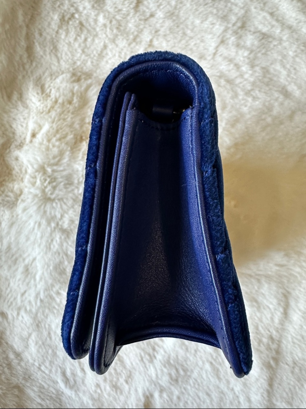 Gucci Double G Marmont Mini Bag in Blue Suede - Picture 4 of 11